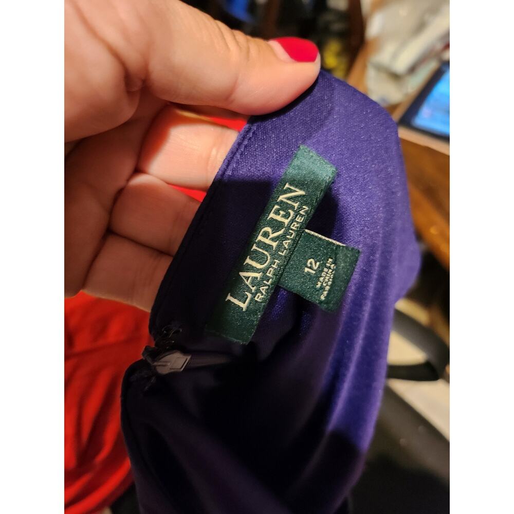 Ralph Lauren Regal Plum Evening Gown size 12 - Picture 5 of 5